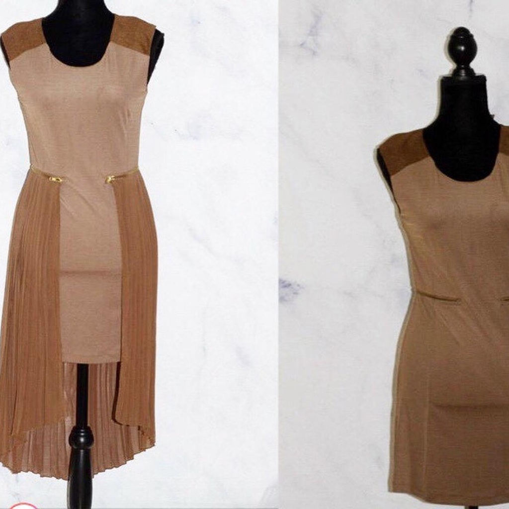 Brown 2 Way Dress With Detachable Dress (S)